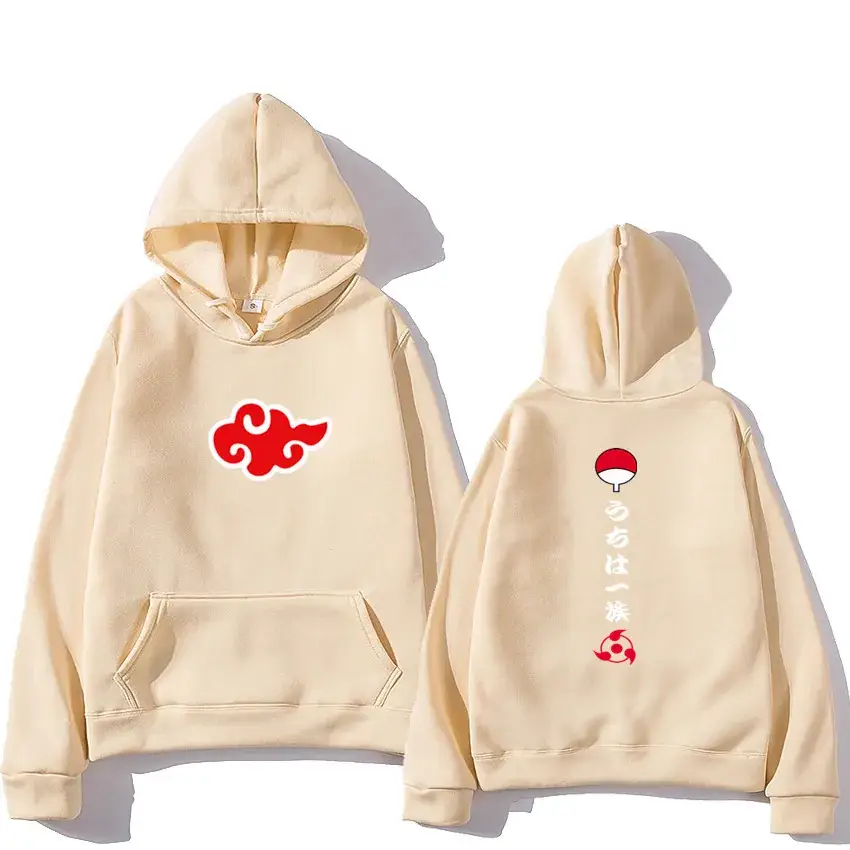Men's Black Naruto Sasuke Hoodie Set Autumn Winter - Image 17