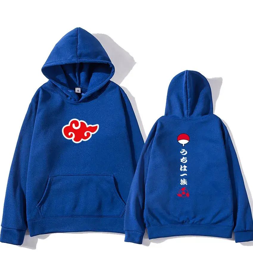 Men's Black Naruto Sasuke Hoodie Set Autumn Winter - Image 9