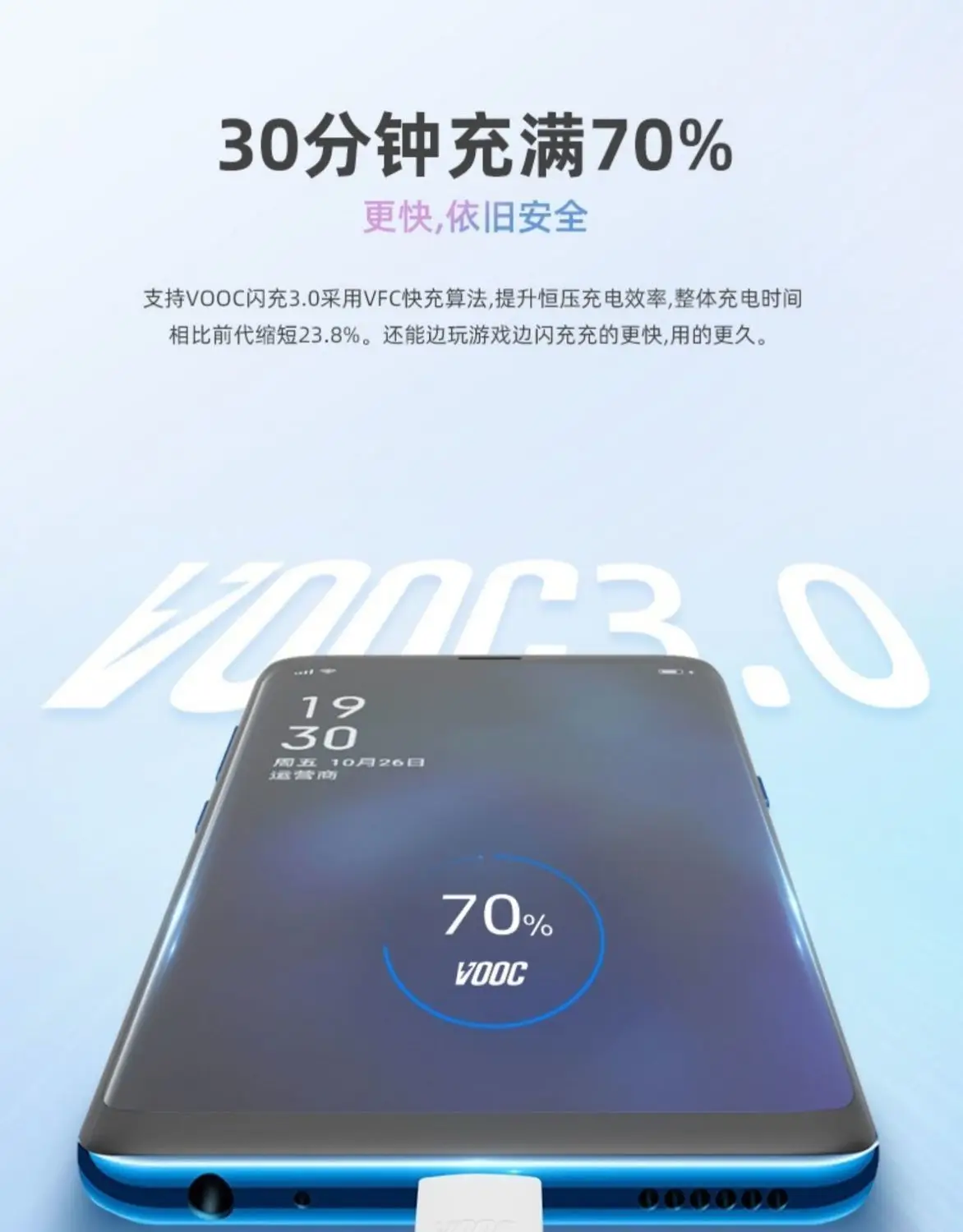 OPPO15 Charger 20W Flashing Head 4A Trapezoidal Data Line — feature 2