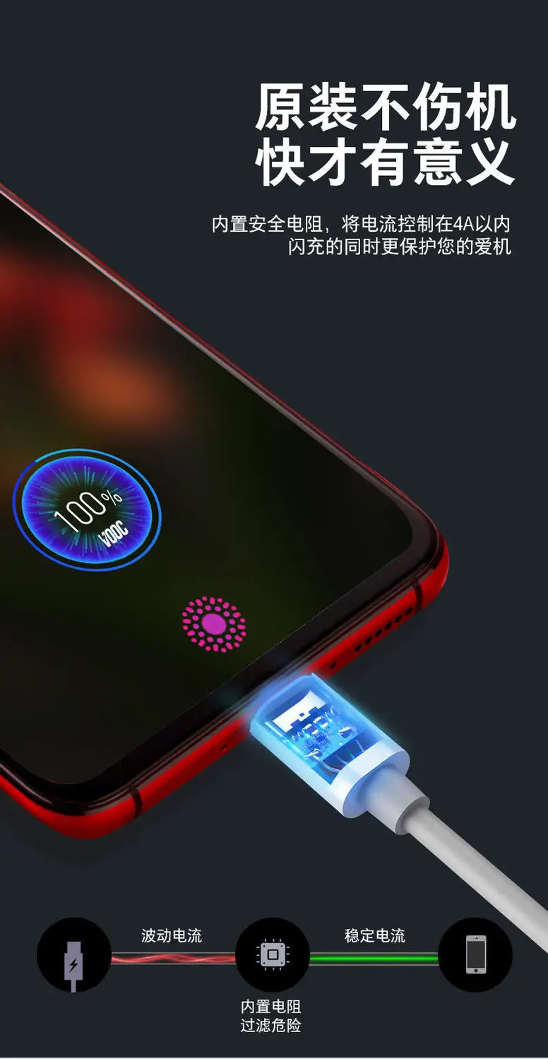 OPPO15 Charger 20W Flashing Head 4A Trapezoidal Data Line — feature 6