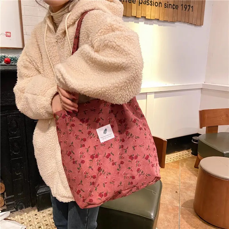 Korean Style Floral Shoulder Bag Large Capacity Women - Image 10