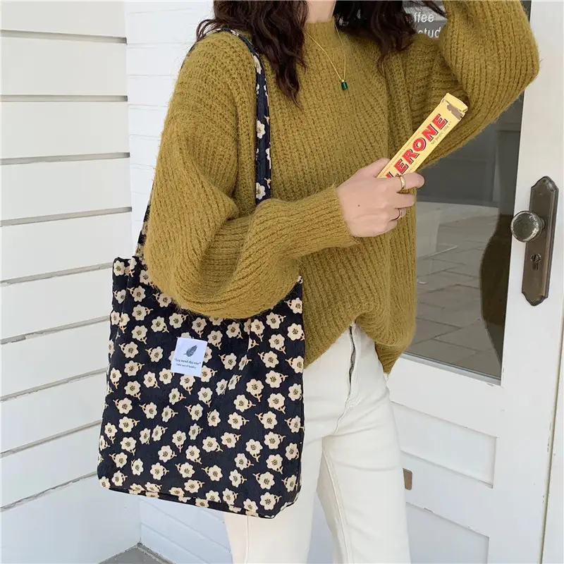 Korean Style Floral Shoulder Bag Large Capacity Women - Image 5