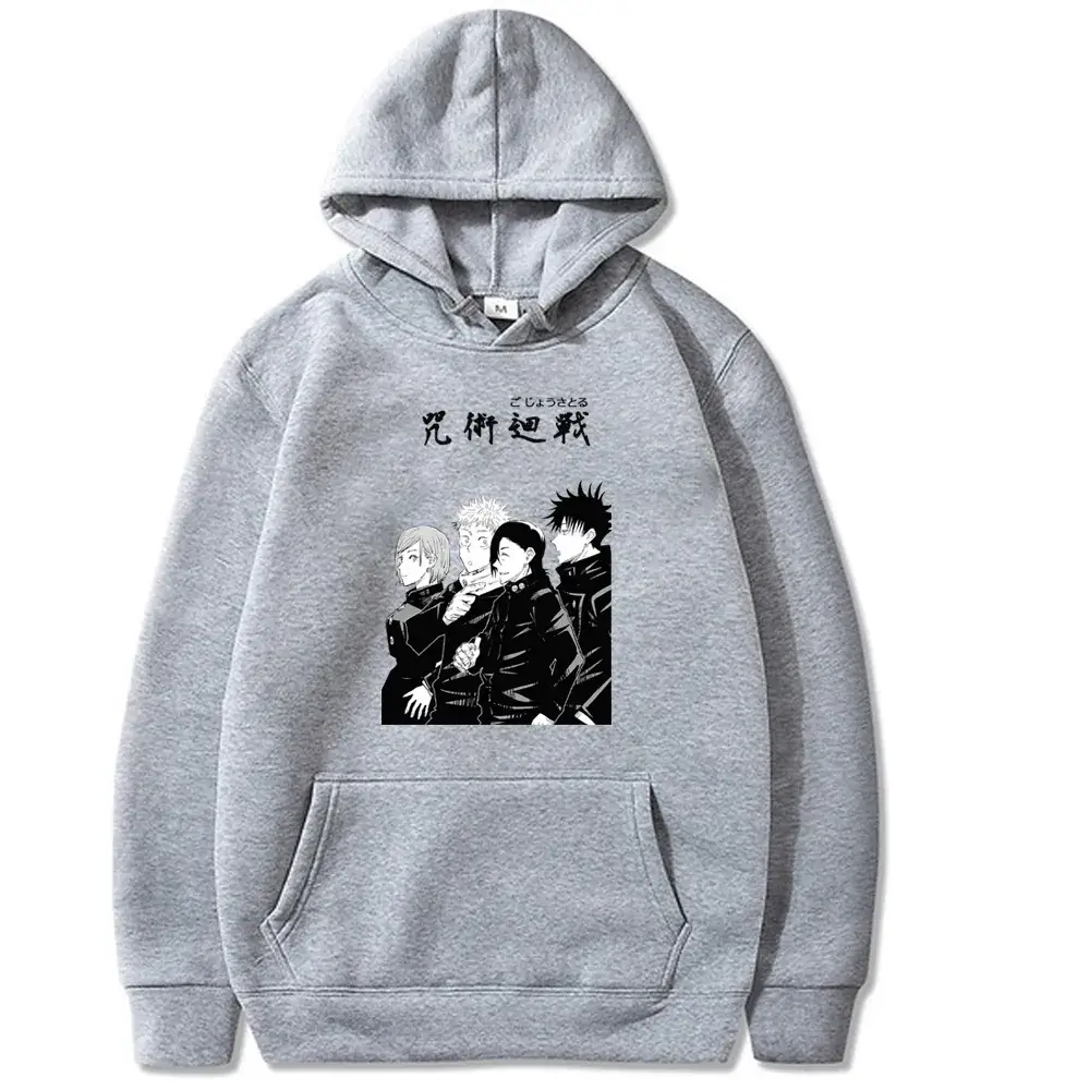 Men Hoodie Black Graphic Fleece Lined Satoru Gojo - Image 10