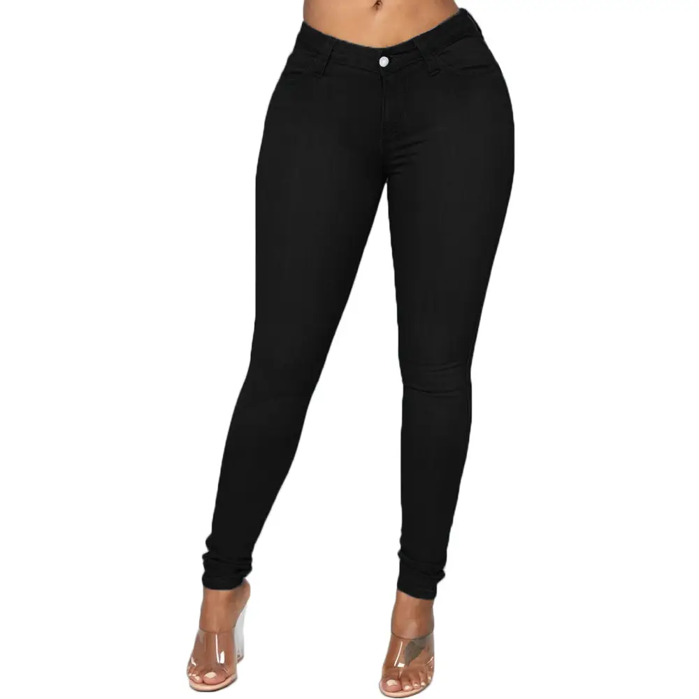 Women Skinny Jeans Slim Fit Black Plus Size