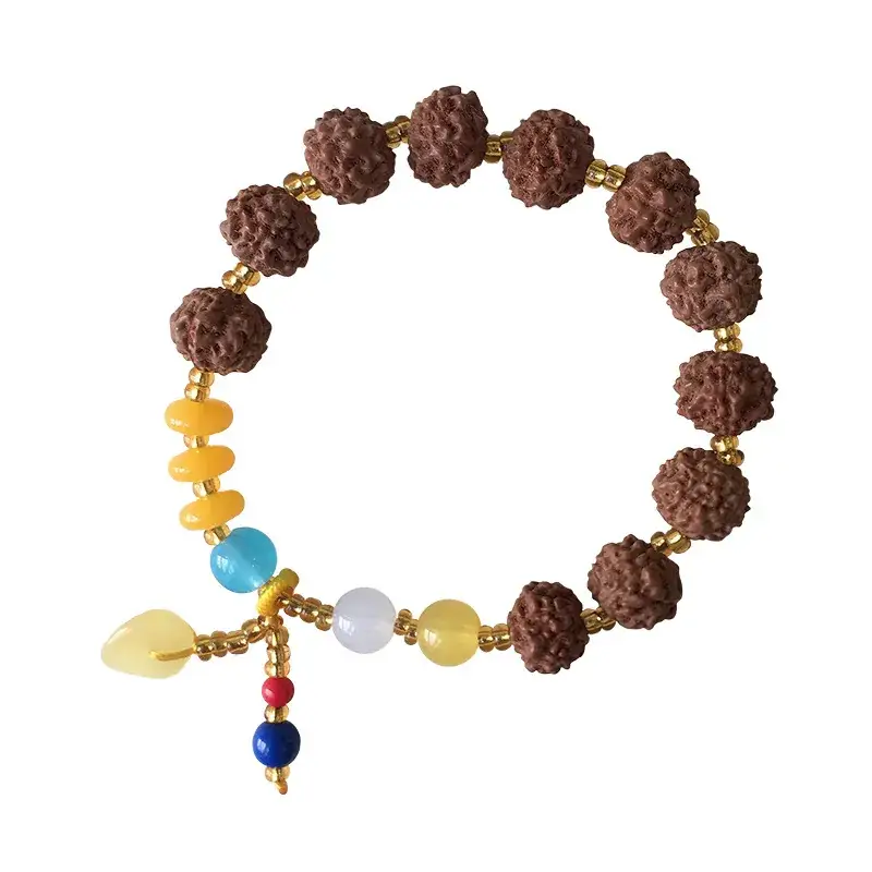 Jingyao Five-Petal King Kong Bracelet with Honey Pendant - Image 6