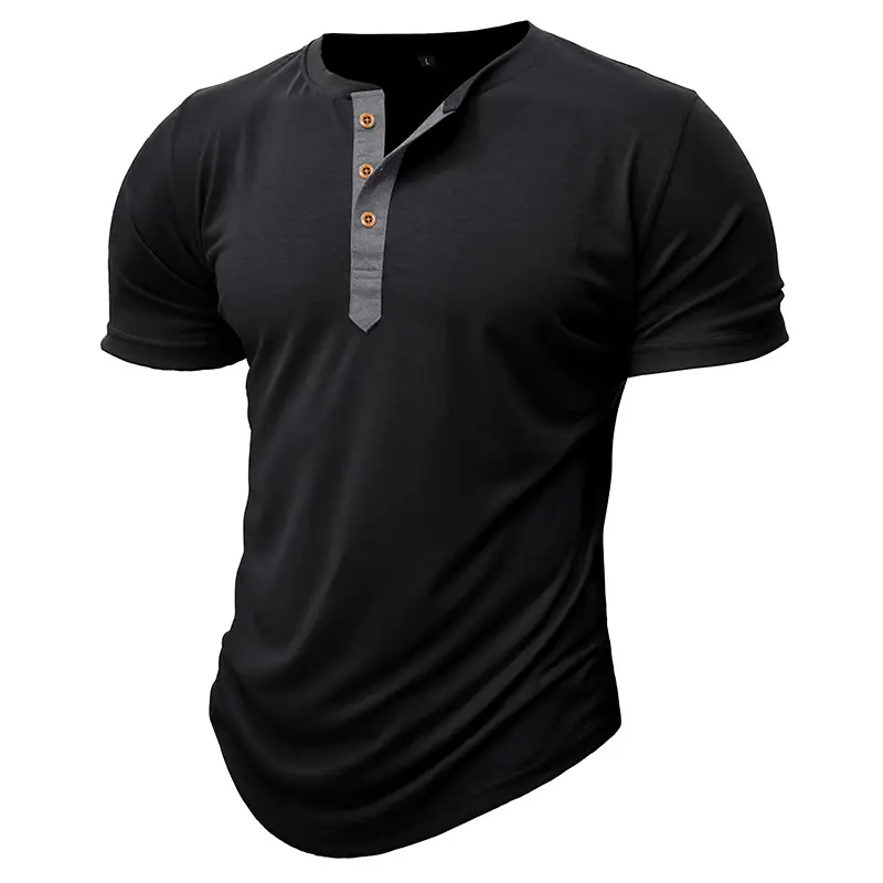 Men's Green Slim Fit Round Neck T-Shirt - Image 4