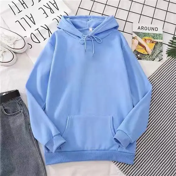 Black Fleece Lined Hoodie for Men Women Loose Fit 2025 - Image 10