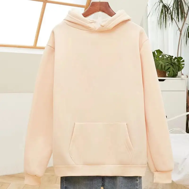 Black Fleece Lined Hoodie for Men Women Loose Fit 2025 - Image 11