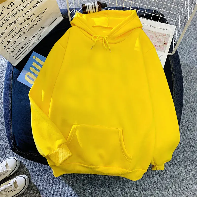 Black Fleece Lined Hoodie for Men Women Loose Fit 2025 - Image 12
