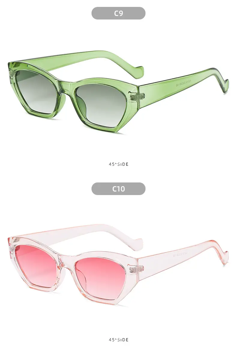 2021 Cat's Eye Sunglasses Women Pink Gradient All Match — feature 10