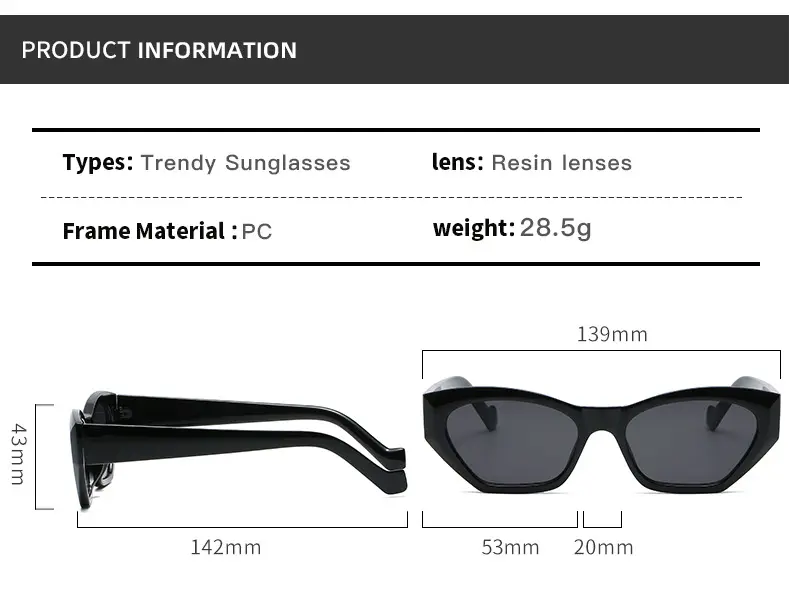 2021 Cat's Eye Sunglasses Women Pink Gradient All Match — feature 3