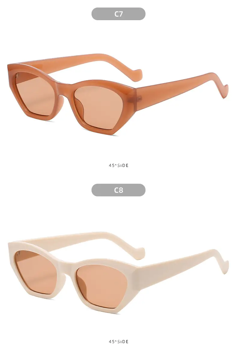 2021 Cat's Eye Sunglasses Women Pink Gradient All Match — feature 9