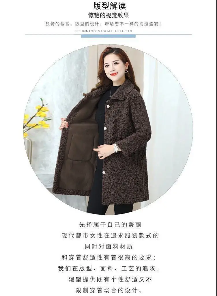 Women's Red Fur Embroidered Coat Winter Medium — feature 2
