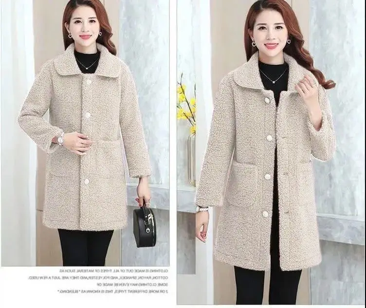 Women's Red Fur Embroidered Coat Winter Medium — feature 6
