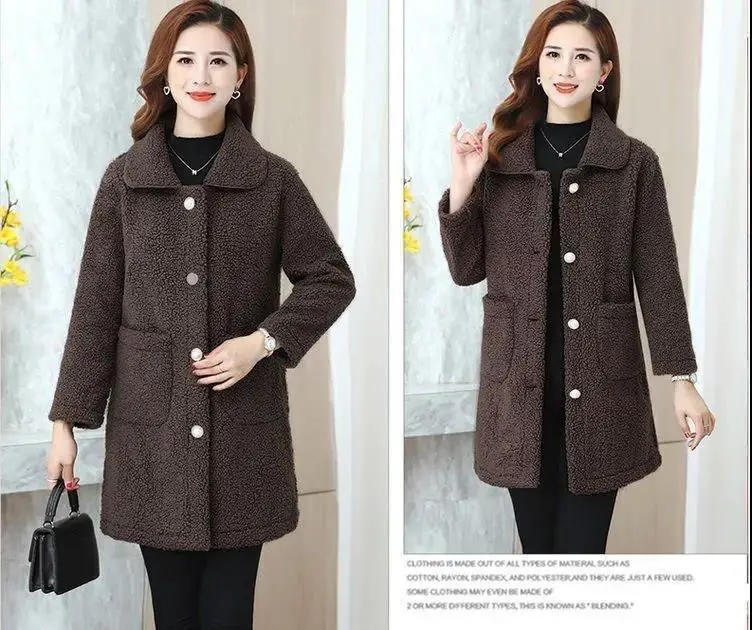 Women's Red Fur Embroidered Coat Winter Medium — feature 8