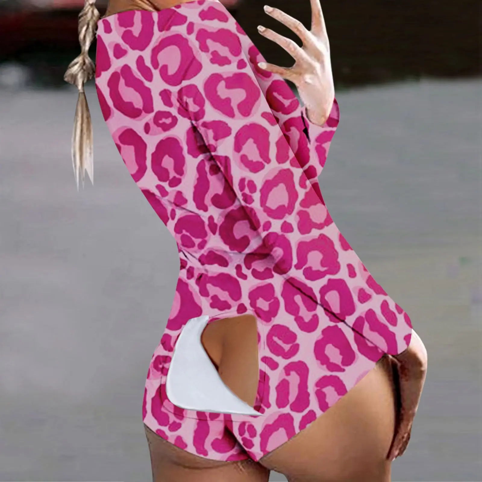 Women's Printed Lip Print Pajamas White Long Sleeve