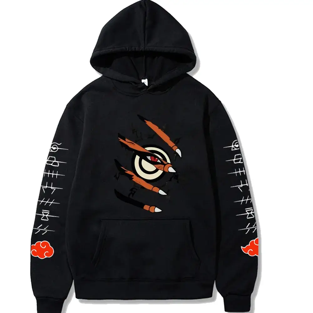 Naruto Crosshair Hoodie Yellow Men Women Casual Cartoon Print - Image 11