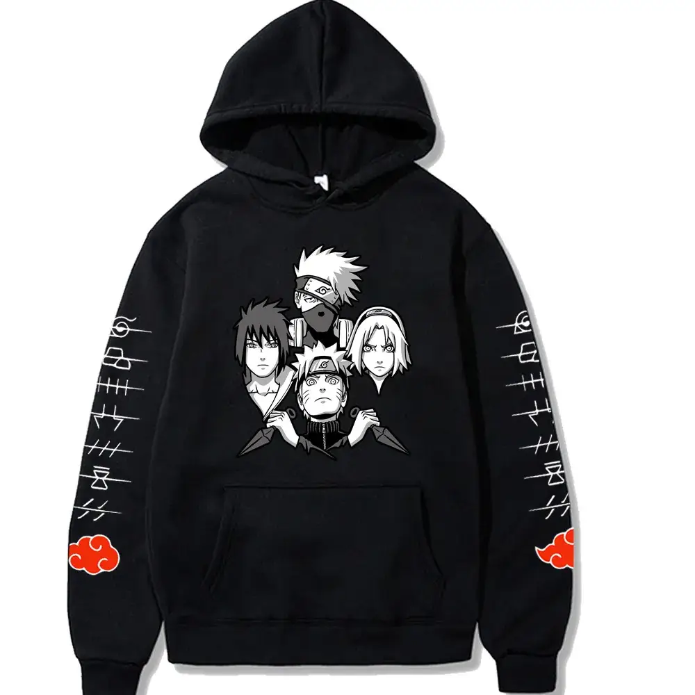 Naruto Crosshair Hoodie Yellow Men Women Casual Cartoon Print - Image 5