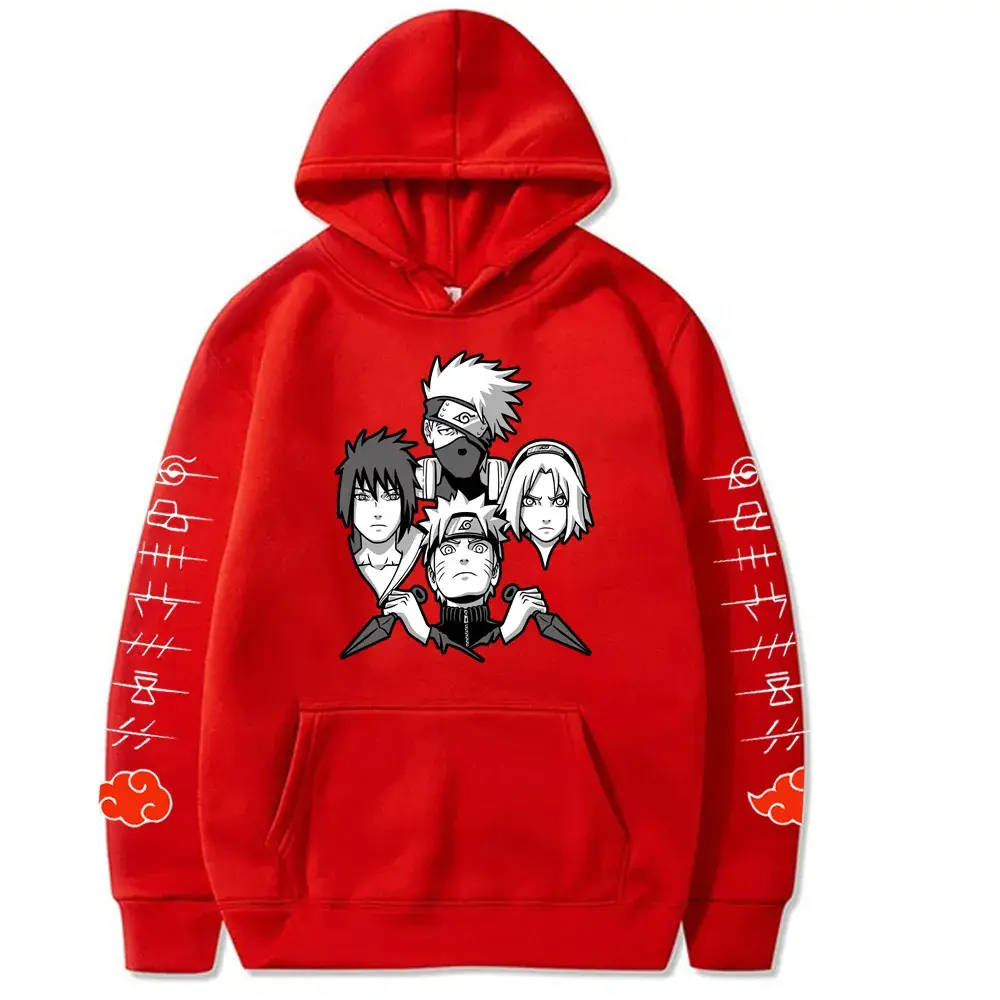 Naruto Crosshair Hoodie Yellow Men Women Casual Cartoon Print - Image 3