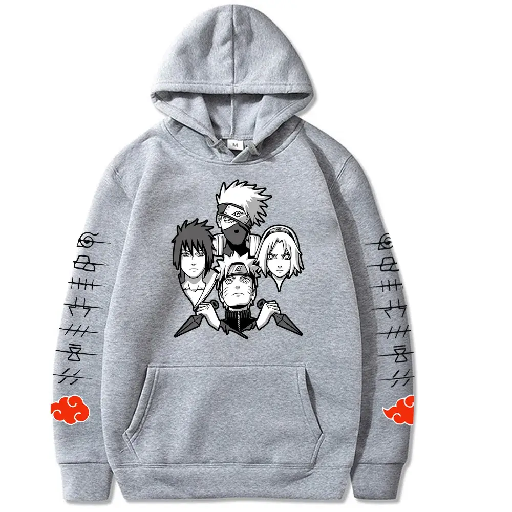Naruto Crosshair Hoodie Yellow Men Women Casual Cartoon Print - Image 4