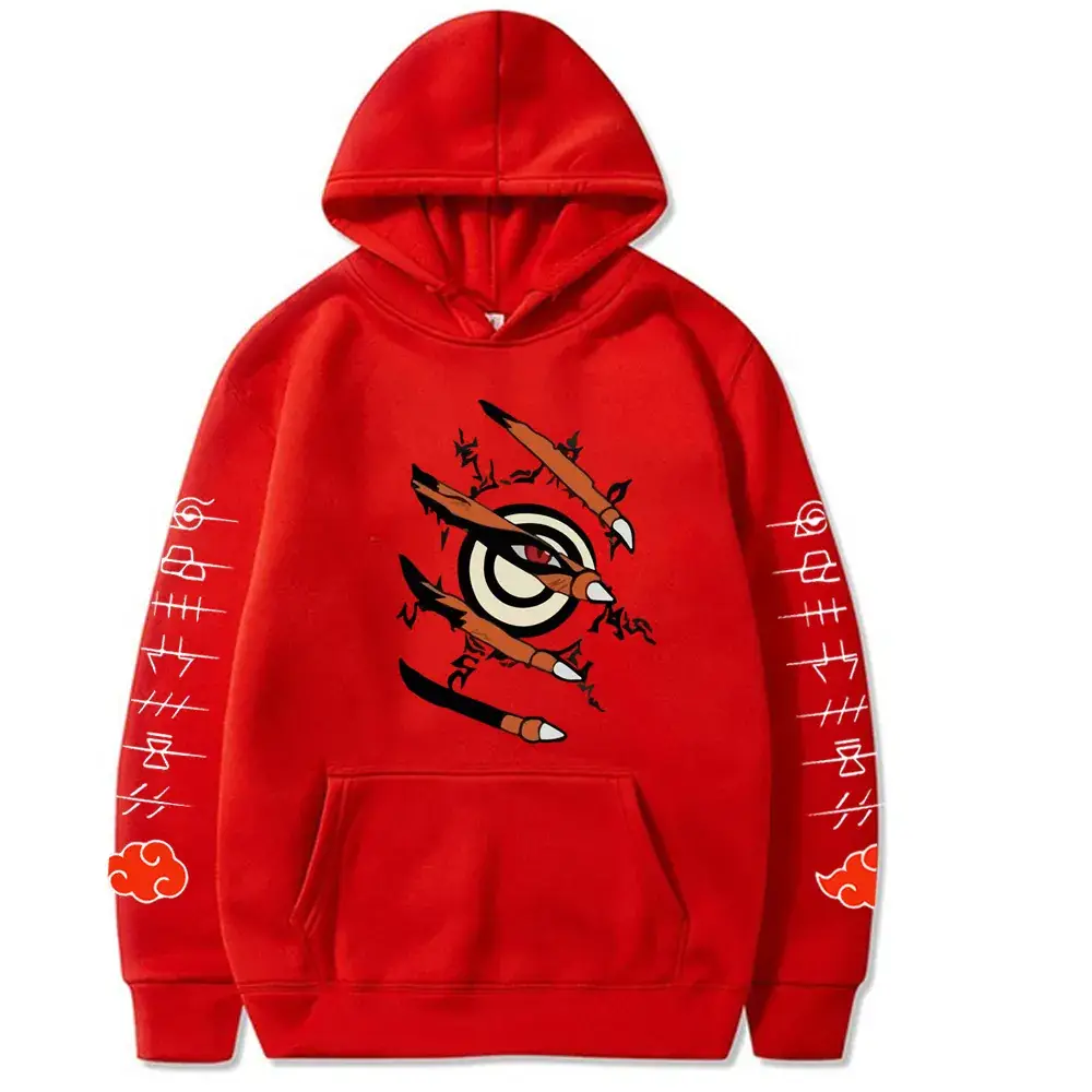 Naruto Crosshair Hoodie Yellow Men Women Casual Cartoon Print - Image 9