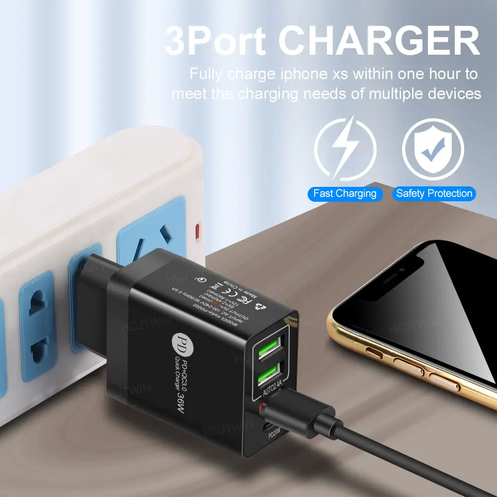 Multi USB PD20W Charging Pad with 2x USB-C Ports - Image 4