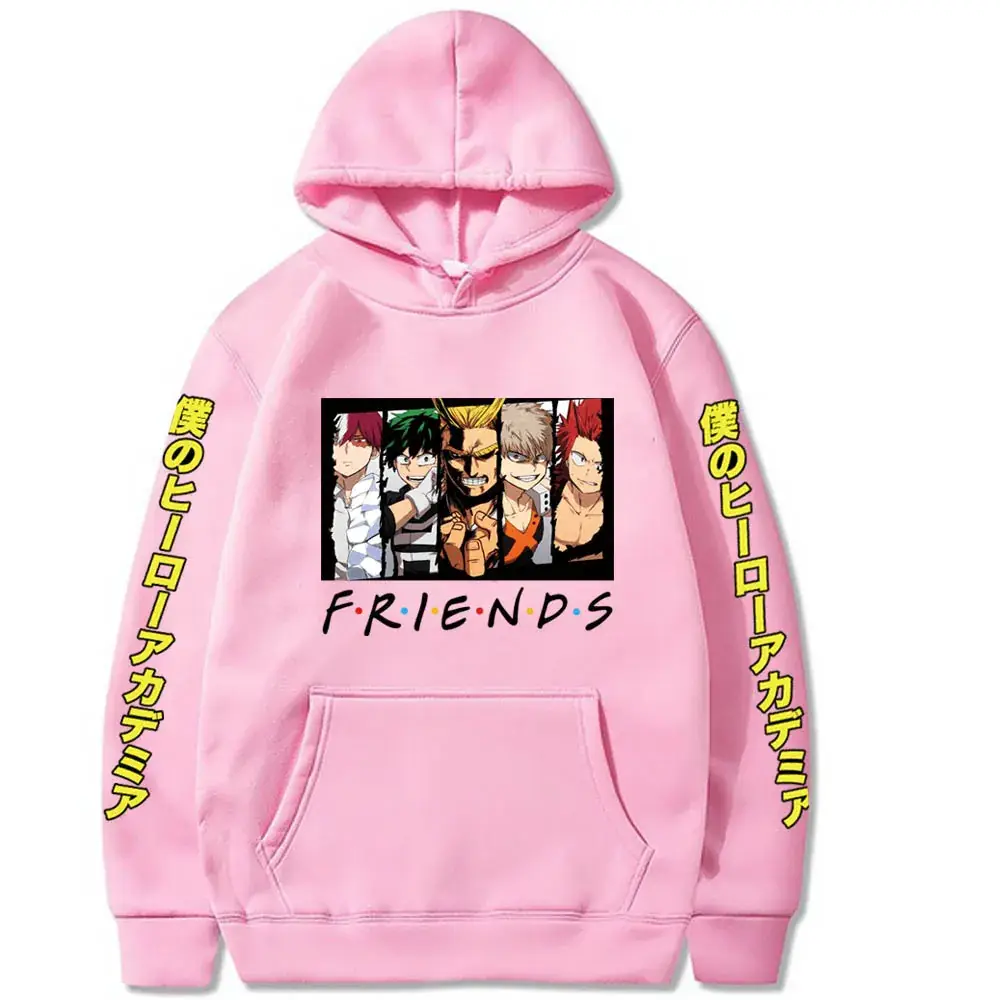 Men Black Friends Print Hoodie Sweatshirt