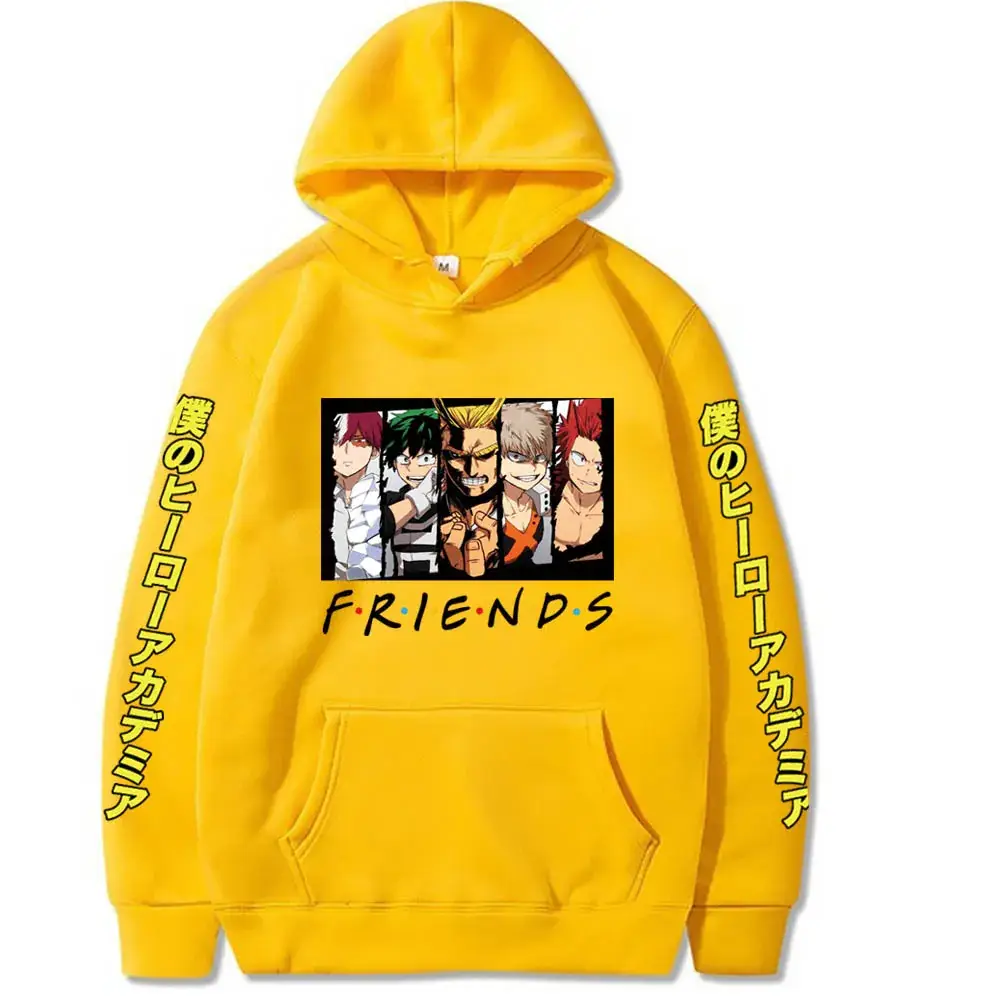 Men Black Friends Print Hoodie Sweatshirt