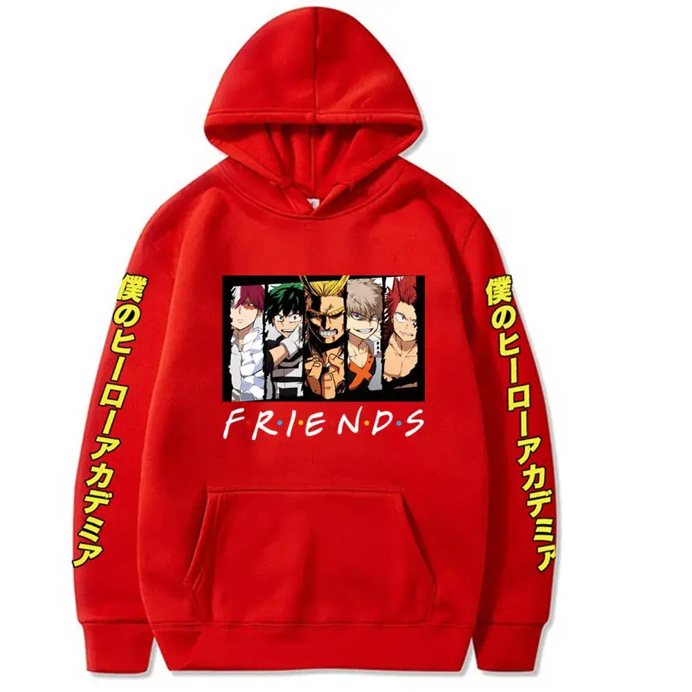 Men Black Friends Print Hoodie Sweatshirt