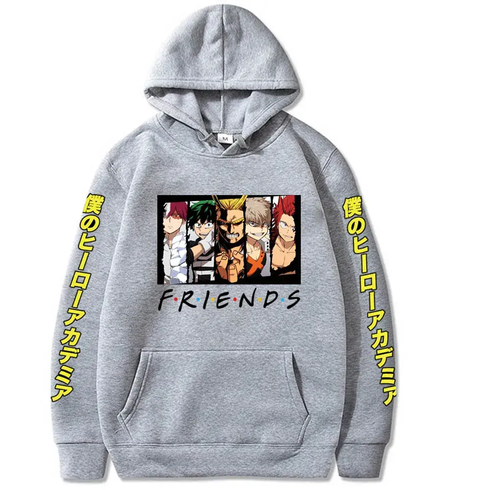 Men Black Friends Print Hoodie Sweatshirt