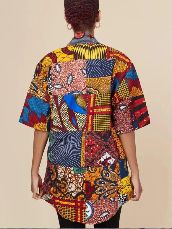 Women's Printed Short Sleeve Shirt Retro African Style 2022