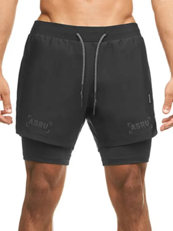 Men's Black Anti-Exposure Sports Shorts with Multi-Pockets - Image 4