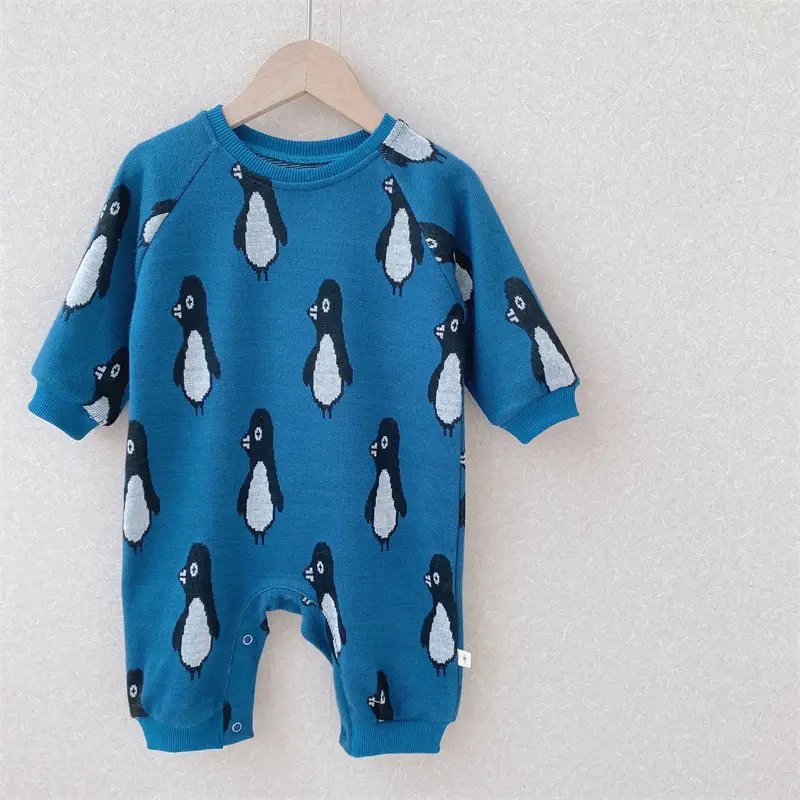 Baby Polka Dot Knitted Jumpsuit Yellow Brown - Image 15
