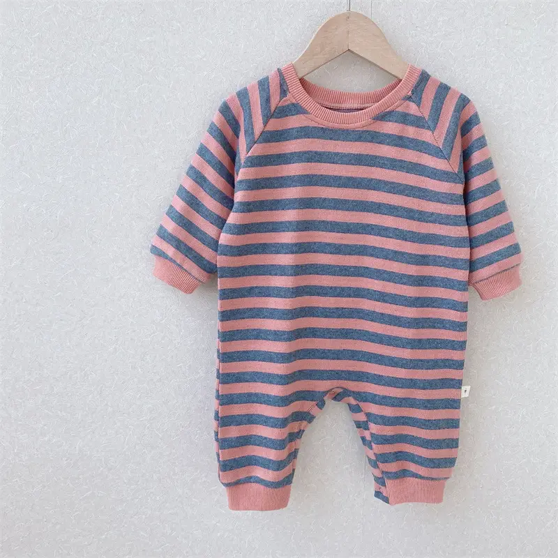 Baby Polka Dot Knitted Jumpsuit Yellow Brown - Image 16