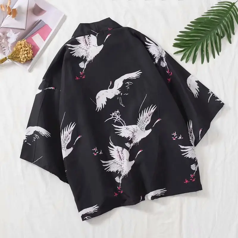 Japanese Style Kimono Coat Seven-Sided Sleeve Couple Men's Loose Thin - Image 23