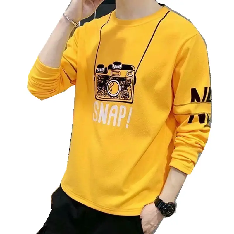 Long Sleeve T-Shirt Men Korean Style Loose Autum 2022 - Image 12