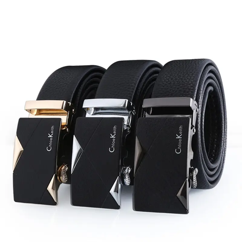 Men's Black Leather Belt with Gold buckle - Image 20