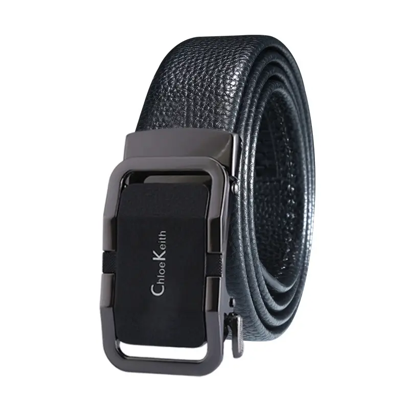 Men's Black Leather Belt with Gold buckle - Image 13