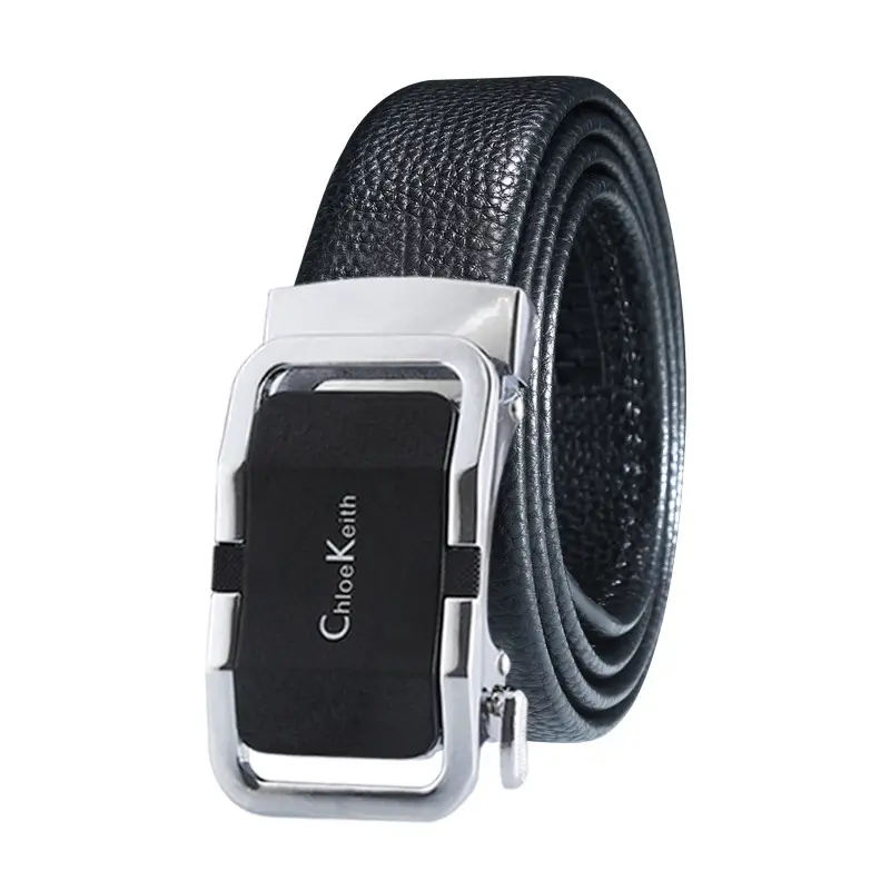 Men's Black Leather Belt with Gold buckle - Image 15