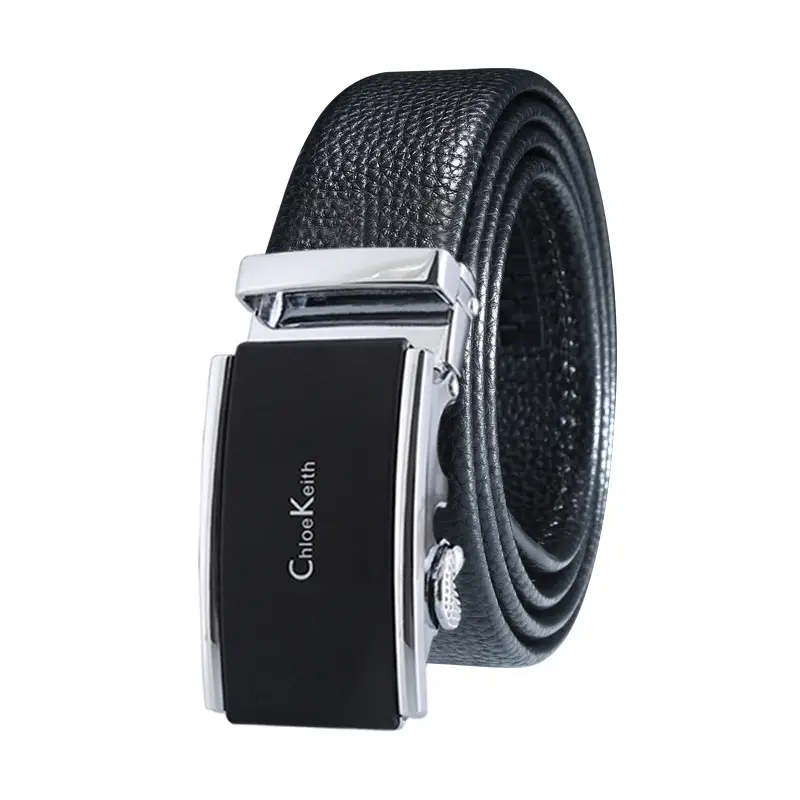 Men's Black Leather Belt with Gold buckle - Image 17