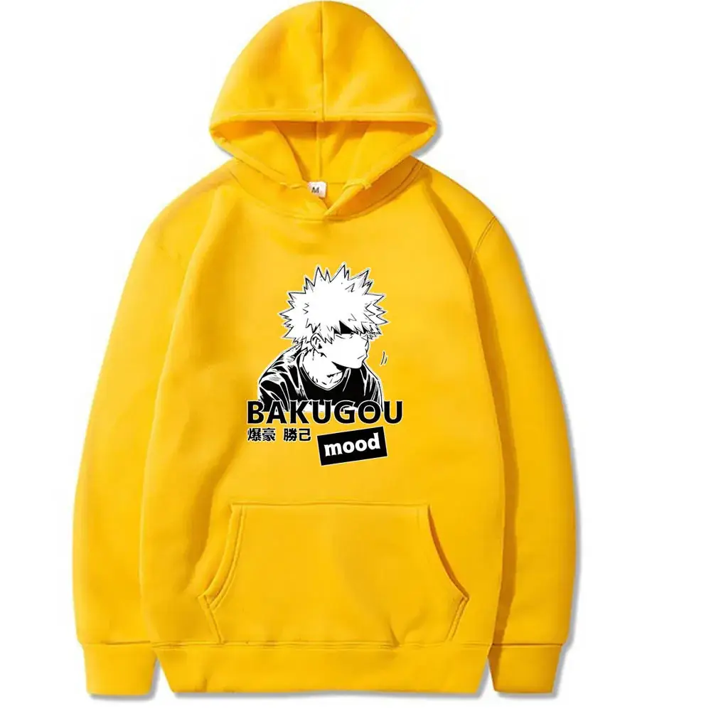 White Boku Cartoon Hoodie for Men