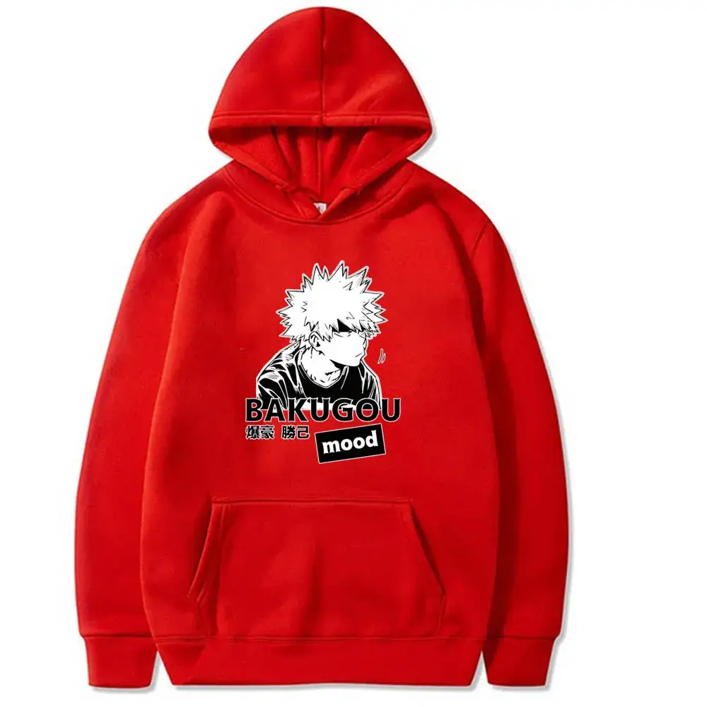 White Boku Cartoon Hoodie for Men