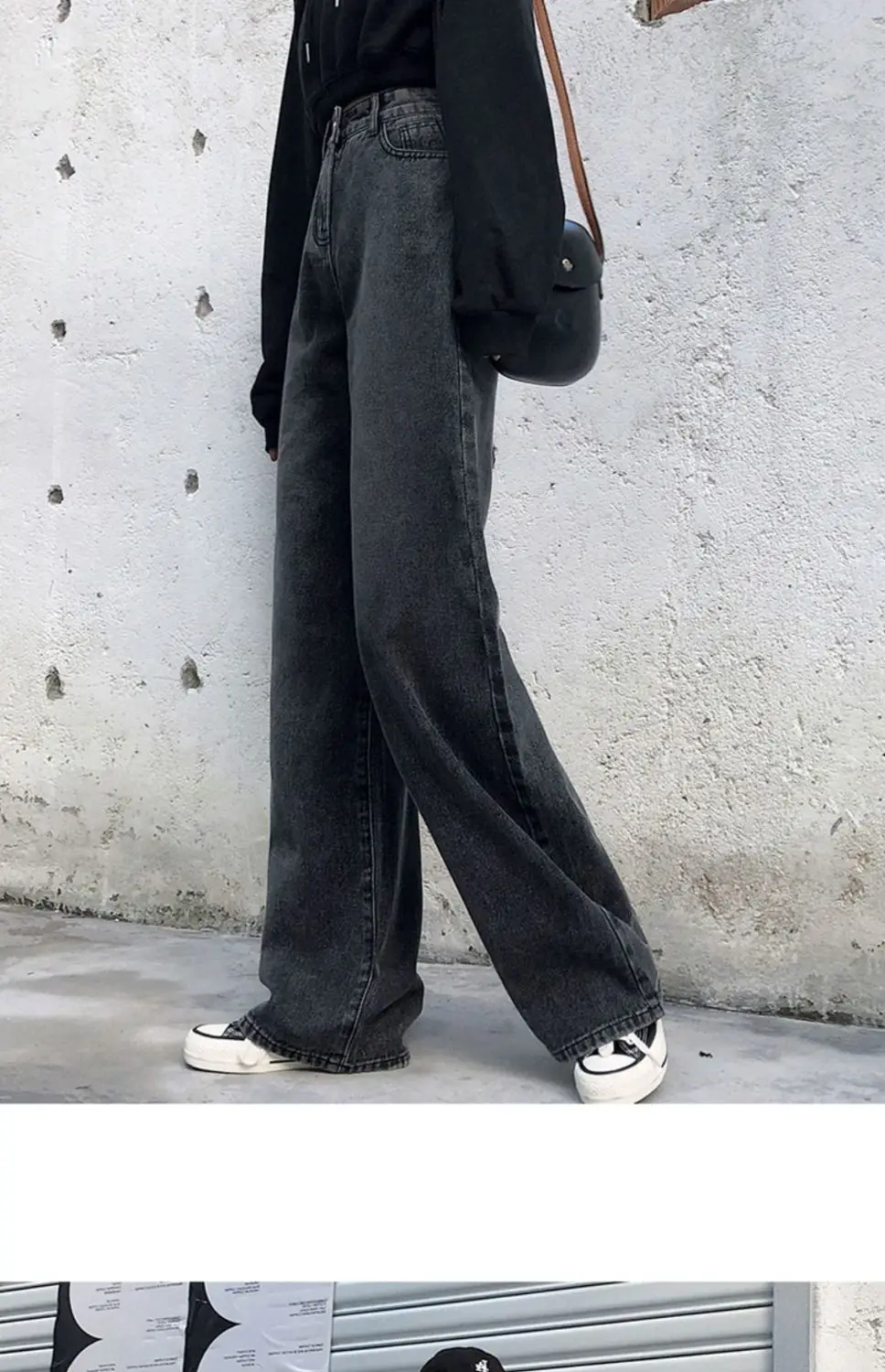 885 Gray Jeans 2022 New Korean Style Wide-leg Pants — feature 14