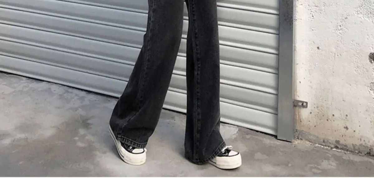 885 Gray Jeans 2022 New Korean Style Wide-leg Pants — feature 17