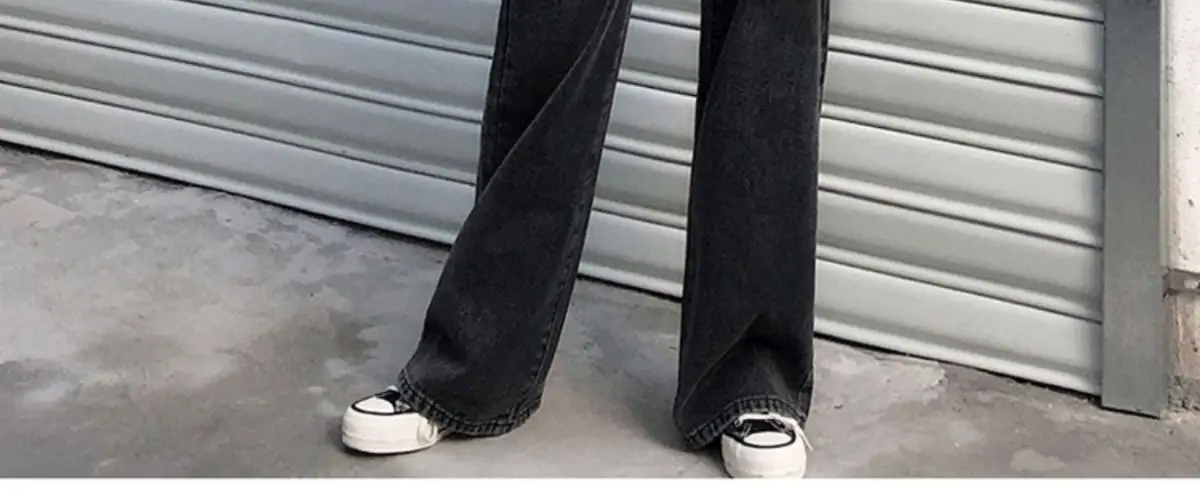 885 Gray Jeans 2022 New Korean Style Wide-leg Pants — feature 2