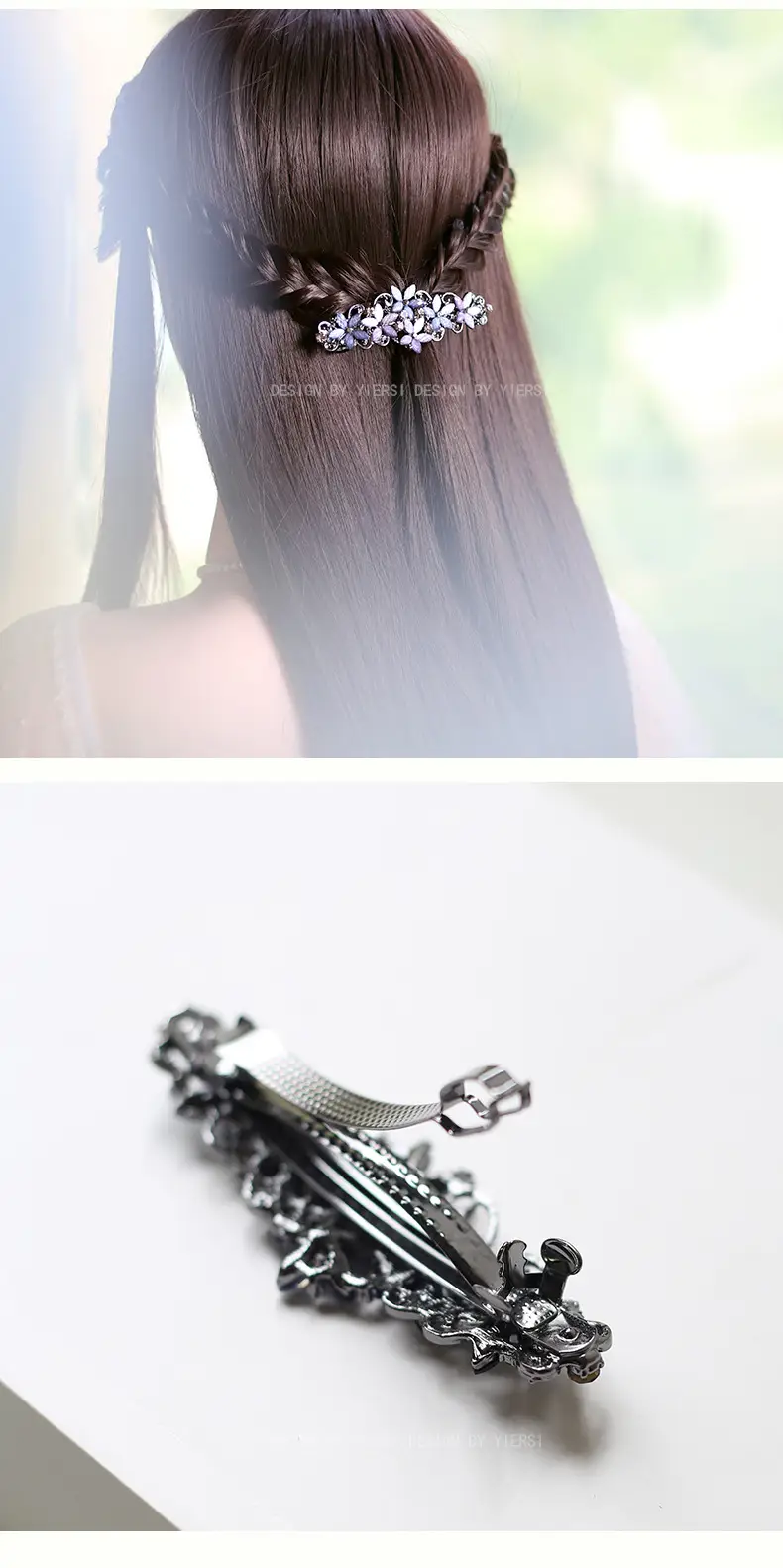 Retro Elegant Rhinestone Hair Clip for Women — feature 14