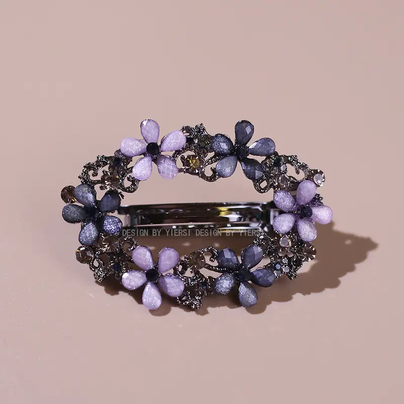 Retro Elegant Rhinestone Hair Clip for Women - Image 6