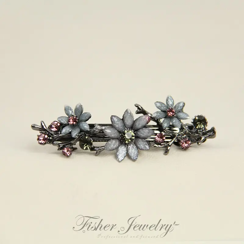 Retro Elegant Rhinestone Hair Clip for Women - Image 9