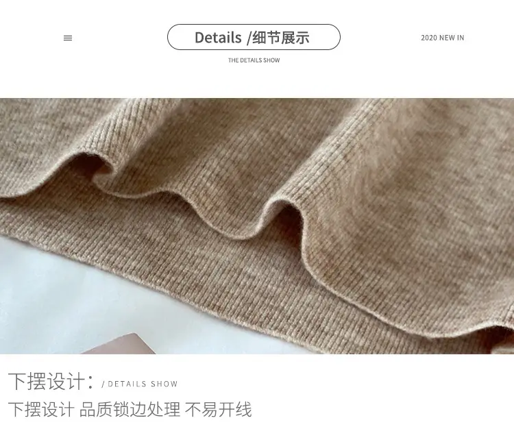 Women Wool Knit Shirt Grey Long Sleeve Winter — feature 5