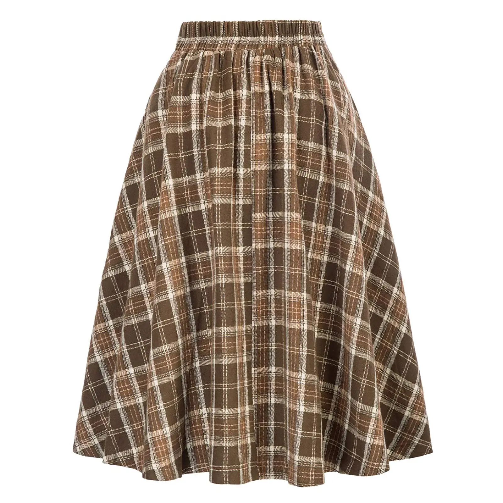 Plaid Elastic Waist Skirt Set for Women Autumn Winter - Image 7